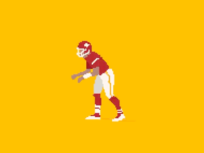 Pixel football throw