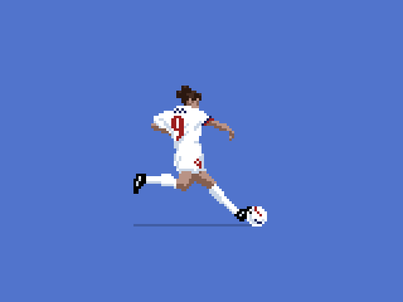 Pixel soccer kick